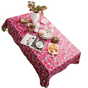 Hot Selling Luxury Vintage <strong>Printing</strong> Cotton Folding <strong>Tablecloth</strong> Direct From Factory for Home Dining Table - Product Image 1