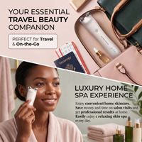 Appareil de beauté anti-poches pour le visage, lifting, massage micro-courant pour les yeux et les lèvres, rouleau chauffant, baguette de massage pour les cernes