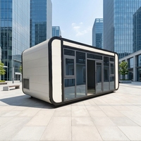 Maison préfabriquée intelligente Smart Apple Cabin Pod |   Unité modulaire compacte pour glamping, chambre d'hôtes et bureau privé
