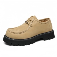 Chaussures décontractées pour hommes, nouvelles, à semelle épaisse, rehaussantes, style rétro, tendance britannique, type kangourou