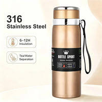 Coffrets Cadeaux Portables Isothermes Modernes en Acier Inoxydable 316 Grande Capacité, Écologiques, Imprimés en 3D, avec Séparation Thé/Eau, Marque Silverbox