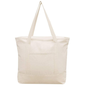 custom logo cotton canvas bags hot sale shopping tote bags with zipper