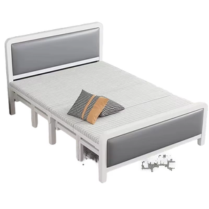 Fabricante de casa de alquiler Moderno marco de hierro plegable cama suave 60% de descuento Camping hogar duradero portátil plegable cama de siesta - Product Image 6