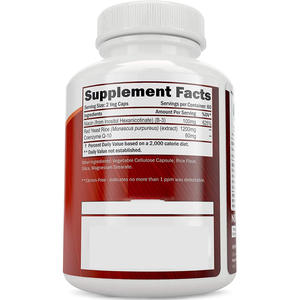 Paquete OEM Soporte <span class=keywords><strong>para</strong></span> la salud Cápsulas de arroz de <span class=keywords><strong>levadura</strong></span> roja 1200mg por porción Cápsula mixta COQ10 Etiquetas privadas - Product Image 4