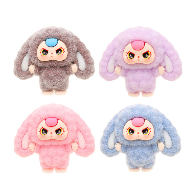 Sweet Cute Cartoon Characters Flocking Diy Handcrafts Junk Case Computer Table Storage Box Office Desktop Decor Ornaments