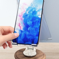 Support de tablette rotatif à 360° en bois de noyer de luxe à faible MOQ, support de téléphone de bureau réglable en aluminium pour tablettes de 4 à 12,9 pouces