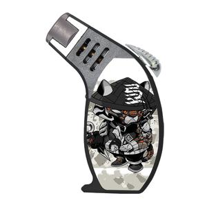 Briquet à gaz incliné en plastique rechargeable, nouveau design américain 2025, pas cher, mignon, avec logos personnalisés, pour cadeaux de cigares - Product Image 1