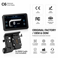 RICOEL Écran portable 6 pouces 1000 NITS lisible en plein soleil IP68 avec support Wonder Wheel pour moto, compatible CarPlay et Android Auto, pour BMW R1300GS