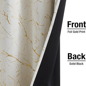 Camera isolata termicamente oscurante Glitter <span class=keywords><strong>Beige</strong></span> <span class=keywords><strong>oro</strong></span> metallizzato marmo 100% <span class=keywords><strong>tende</strong></span> oscuranti per soggiorno camera da letto - Product Image 2