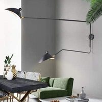 Appliques murales vintage Serge Mouille, luminaires muraux design rotatifs pour la décoration intérieure
