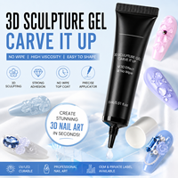 Gel de sculpture 3D en relief pour ongles, sans résidu, pour nail art, gel UV LED, gel de construction pour décoration d'ongles, OEM ODM, usine