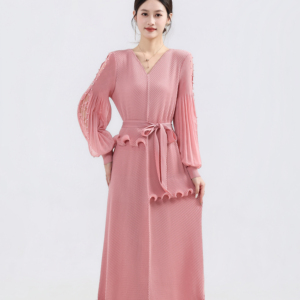 drop waist cotton dress Plus Size Dusty Pink Floral Chiffon 3/4 Sleeve Dress (Extra Big Size) –  Pluspreorder