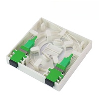 Boîtier de bureau/boîtier terminal à fibre optique de type 86, panneau de prise fibre optique 2 cœurs, adaptateur SC, rosace optique FTTH