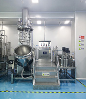 Machine automatique de mélangeur de crème cosmétique d'homogénéisateur émulsifiant sous vide de lotion de chauffage électrique de veste de levage