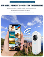 Mini caméra d'action étanche HD 1080p noire 10x CMOS grand Angle WI-FI Stream 256GB MicroSD pour l'enregistrement sportif Utilisation portable