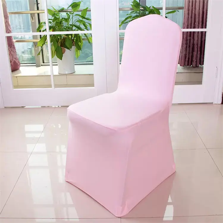 Fundas de LICRA plegables para asiento de banquete, cubiertas de silla para boda, baratas, color blanco