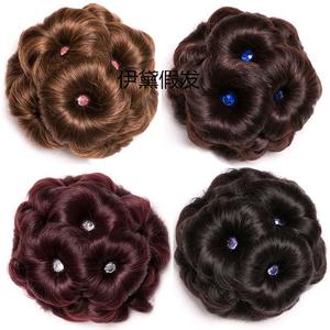 Pièce de <span class=keywords><strong>chignon</strong></span> de <span class=keywords><strong>cheveux</strong></span> tresse <span class=keywords><strong>mariée</strong></span>, perruque avec <span class=keywords><strong>chignon</strong></span> pour <span class=keywords><strong>cheveux</strong></span> <span class=keywords><strong>courts</strong></span>, coussin de <span class=keywords><strong>chignon</strong></span> artificiel à neuf fleurs - Product Image 2