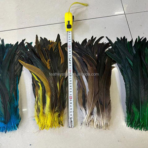 Oferta Económica: Plumas de Cola de Gallo Naturales Teñidas Directamente, de 30-35 cm, a Granel, Color Bronceado, <span class=keywords><strong>para</strong></span> Disfraces de Carnaval y Decoración - Product Image 2