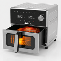 Four à friture sans huile 10L 2150W avec boîtier en acier inoxydable, écran LED, fenêtre de cuisson visible, grande capacité, friteuse numérique sans huile, vente en gros