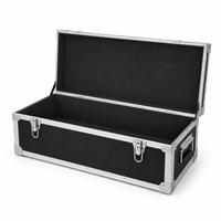 Mallette à outils portable antichoc en alliage d'aluminium pour extérieur, personnalisable OEM/ODM avec doublure en mousse, noire/boucle OEM