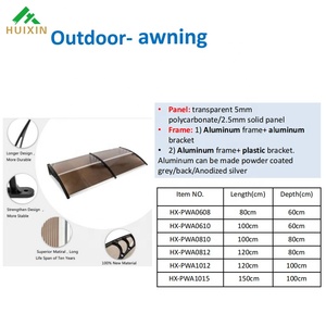 Nhanh chóng lắp ráp <span class=keywords><strong>Polycarbonate</strong></span> nhôm dù để che nắng cửa sổ Patio Bìa hiệu quả màn hình mặt trời và bão bằng chứng cửa mái hiên - Product Image 3