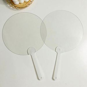 Mini-ventilateurs Kpop transparents en plastique personnalisés et éventails mignons avec support de main, éventail transparent imprimé sur mesure - Product Image 5