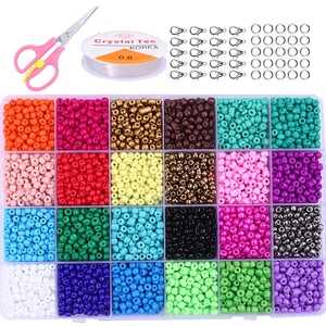 Ensemble de bracelets à breloques en perles de verre pour la Saint-Valentin, pour la création de bijoux DIY, cadeau d'anniversaire pour femme, vente en gros, perles de rocaille - Product Image 2
