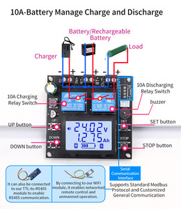 เครื่องวัดคูลอมบ์ BT11L 10A ระบบจัดการการชาร์จและการคายประจุแบตเตอรี่อัตโนมัติเต็มรูปแบบ พร้อมระบบป้องกันการชาร์จและการคายประจุแบตเตอรี่ลิเธียม - Product Image 3