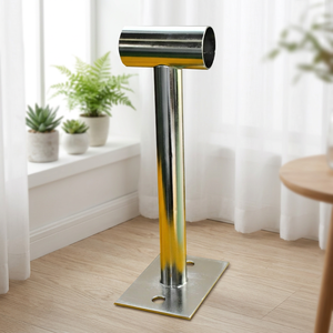 Support de stationnement pour vélos d'extérieur en acier inoxydable SUS304 robuste avec structure de base en forme de T - Product Image 1