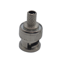 Connecteur coaxial BNC Luckyconnectors YRL-101 75 OHM pour CCTV, nickelé, RG59 RG62, mâle, 1P, broche nickelée, type DC, puissance RF