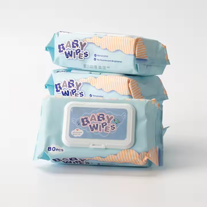 80pcs Disposable Pure Comfortable 3-Ply Cotton Adult Wipes Organic Natural Ingredients for Effective Cleaning <b>Makeup</b> <b>Removal</b> - Product Image 1