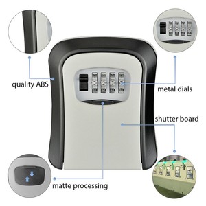 Custom Indoor Aluminum Alloy Key Safe <b>Box</b> Combination <b>Lock</b> Black Durable Safety Storage - Product Image 3