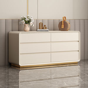 Commode moderne en <span class=keywords><strong>bois</strong></span> massif blanc avec 5+ tiroirs et étagères réglables, meuble <span class=keywords><strong>de</strong></span> <span class=keywords><strong>rangement</strong></span> gain <span class=keywords><strong>de</strong></span> place pour salon et chambre - Product Image 2