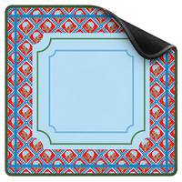 Tapis de mahjong directement de l'usine avec bandes orange, 31,5 pouces, antidérapant, réduction du bruit, pour mahjong, poker et jeux de société