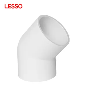 LESSO DIN Pipa UPVC Fitting Standar, Pipa Siku Pvc 90 Derajat Dimensi Siku