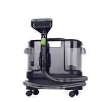 Nettoyeur de tapis portable haute pression le plus vendu pour usage domestique, avec réservoir d'eau en plastique et machine à roulettes