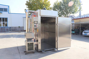 فرن مدخن تجاري من الفولاذ المقاوم للصدأ ، فرن مدخن بيليه خشبي متعدد الوظائف ، فرن مدخن لسجق اللحم ولحم الخنزير والسمك والدجاج - Product Image 3