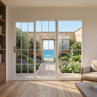 Раздвижная виниловая дверь LEDOW: энергоэффективное стекло, прочная рама для жилых помещений, поставка для подрядчиков по замене окон