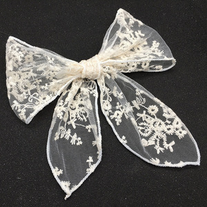 <span class=keywords><strong>Fiocco</strong></span> di margherita in <span class=keywords><strong>Tulle</strong></span> ormiato Vintage con elastico o clip per ragazze e donne - Product Image 3
