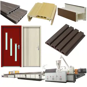 PP PE madera del WPC de compuesto de plástico/máquina de cubiertas de línea de producción de paneles de pared/ventana y puerta placa extrusora