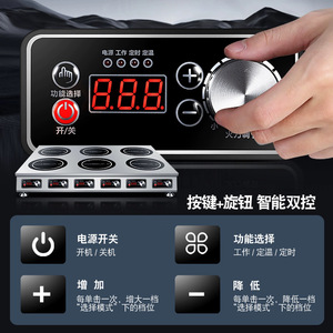 Commercial Induction Cooker 4 Burner 5000 10000W Black Crystal Panel With Timer For Restaurant Use - Product Image 1