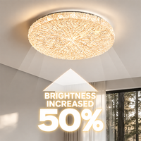 Plafonnier LED moderne 3 CCT en cristal, luminaire mural en fer et résine pour salon, chambre et maison