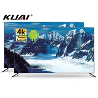 Tv Layar Lebar Datar Qled TV Layar Lebar Asli A + Panel 4K LED Smart Tv dengan DVB-T2 \/S2