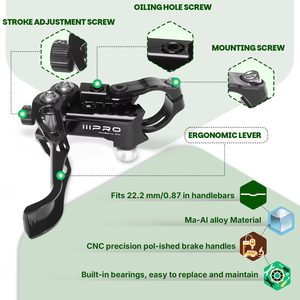 Frenos Hidráulicos para Bicicleta Eléctrica IIIPRO de 4 Pistones, Juego de Frenos Hidráulicos de 850/1550 mm, Juego de Frenos de Disco de Aceite para Bicicleta de Montaña Mtb con Disipación de Calor CNC - Product Image 2