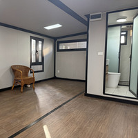 Casa Contenedor Modular de Lujo de 20 pies con Paneles Sándwich Expandibles, Pequeña Casa Prefabricada Portátil, Cabaña, Apartamento, Sala de Estar, Cocina, Gimnasio
