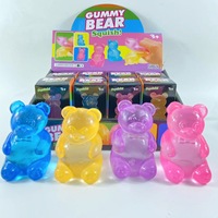 Lot de 12 méduses colorées à presser, jouet sensoriel anti-stress super solide et transparent pour enfants