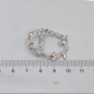 Broche de Plata S925 con Diseño de Hoja de Pájaro y Perla DIY, Accesorios para Flores de Pecho 4-5, Bandeja Vacía Personalizada 1498 - Product Image 4