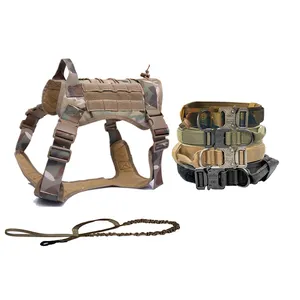 Soft Service Dog Vest Desert Camo Nesting Buckles Reflective Adjustable Dog Harness