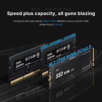 Mini PC BOSGAME P2 Intel I9-12900H (14C/20T 5.0GHz) 32 Go DDR4 1 To SSD PCIe pour HDMI DP USB4 Wi-Fi6E BT5.2 Double LAN