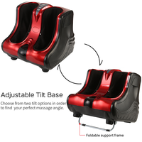 Masseur de pieds 2 en 1, masseur chauffant pour pieds et mollets avec rouleaux, pétrissage, vibrations, massage par airbag pour les muscles fatigués